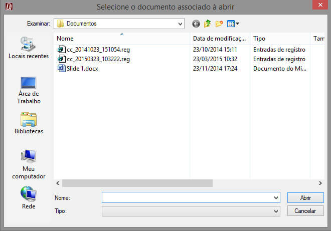 Associando documento no DataVenia