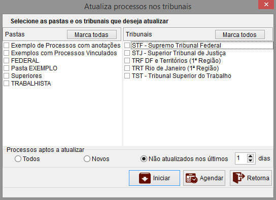 atualizador de processos no DataVenia