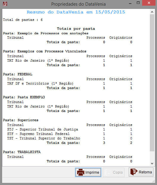 Propriedades do DataVenia